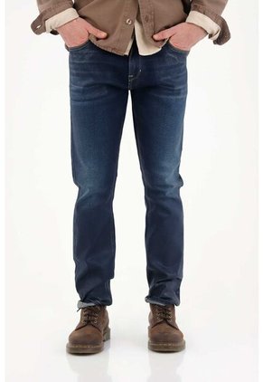 Tennis Jean Nudy Con Efecto Resinado Azul Para Hombre