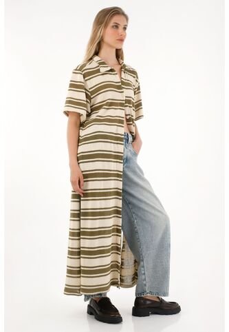 Cover Up Largo De Diseño A Rayas Para Mujer Tennis