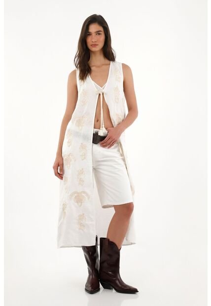 Tennis Bermuda Larga En Denim Crudo Para Mujer