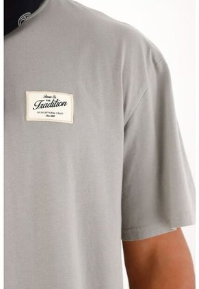 Tennis Camiseta Jersey Con Mini Aplique Gris Para Hombre