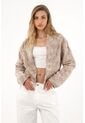Blazer Bordado Corto Color Café Para Mujer de Tennis