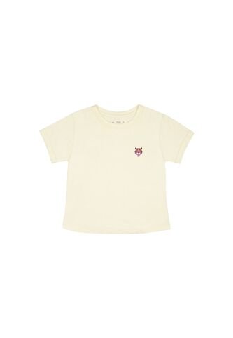 Camiseta Crudo Con Estampado De Tigre Para Niña Tennis