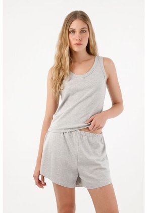 Tennis Pijama De Short Gris Para Mujer