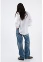 Tennis Camisa Para Mujer En Algodón Blanco Oversize Con Manga Larga de Tennis