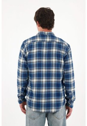 Tennis Camisa Manga Larga Con Diseño A Cuadros Para Hombre