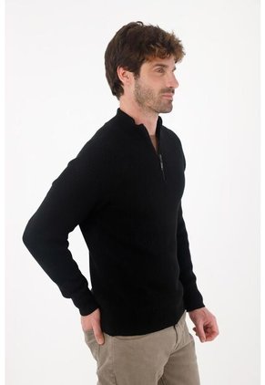 Tennis Buzo De Cuello Alto Negro Para Hombre