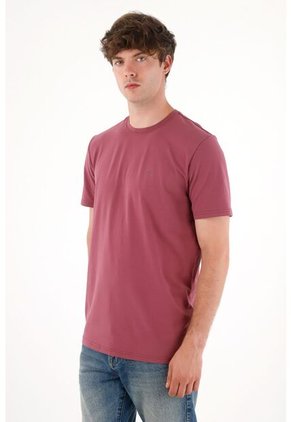 Camiseta Con Raqueta Estampada Roja Para Hombre