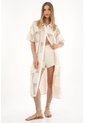 Tennis Camisa Larga Con Mix De Telas Crudo Para Mujer de Tennis