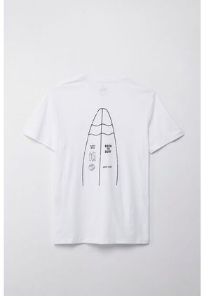 Tennis Camiseta Manga Corta Estampada Blanca Para Hombre