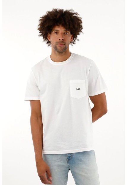 Tennis Camiseta Blanca Con Estampado En Espalda Para Hombre
