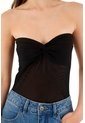 Tennis Camiseta Strapless En Malla Negra Para Mujer de Tennis