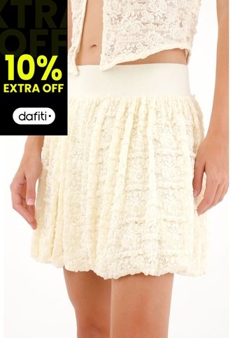 Tennis Falda Corta Tipo Globo Crudo Para Mujer Tennis