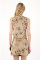 Tennis Chaleco Tipo Suede Floral Café Para Mujer de Tennis