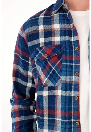 Tennis Camisa Manga Larga Con Diseño A Cuadros Multicolor Para Hombre