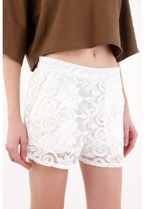 Tennis Short De Tela Con Textura Crudo Para Mujer