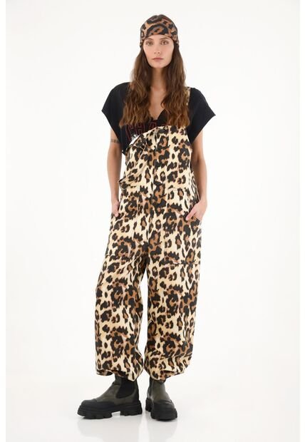 Enterizo Con Estampado Animal Print Para Mujer