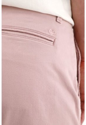 Tennis Bermuda Tipo Chino Con Ajuste De Botón Rosada Para Hombre