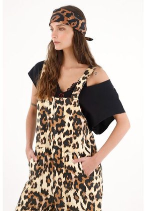 Enterizo Con Estampado Animal Print Para Mujer