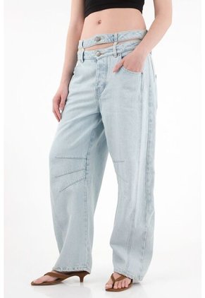 Tennis Jean Horseshoe Con Doble Pretina Y Cut Out Para Mujer