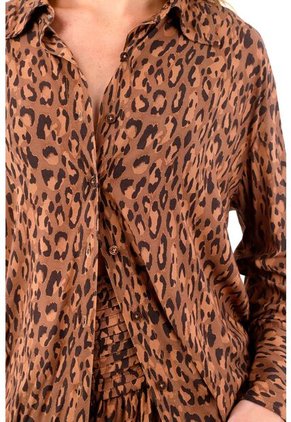Tennis Camisa Con Estampado De Animal Print Para Mujer