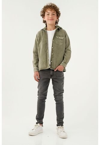 Camisa Tipo Chaqueta Verde Para Niño Tennis