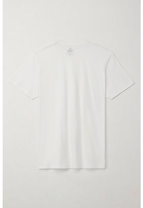 Tennis Camiseta Básica Con Mini Print Blanca Para Hombre