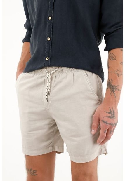 Bermuda Gris Con Cordón Ajustable Para Hombre