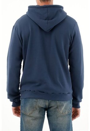 Tennis Buzo Regular Con Capucha Sin Cordones En Algodón Azul Marino Para Hombre