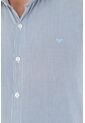 Camisa Con Cuello Francés Azul Para Hombre de Tennis