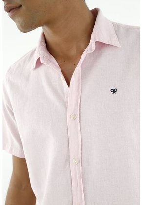 Camisa Rosada Manga Corta Para Hombre