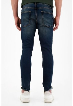 Tennis Jean Azul Super Skinny Con Iluminaciones Para Hombre
