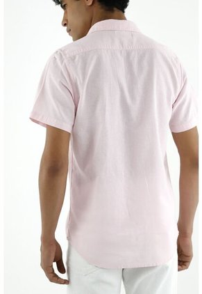 Camisa Rosada Manga Corta Para Hombre