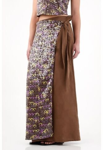 Tennis Falda Larga Tipo Pareo Con Lentejuelas Para Mujer Tennis