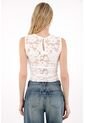 Tennis Camiseta Manga Sisa Con Transparencia Crudo Para Mujer de Tennis