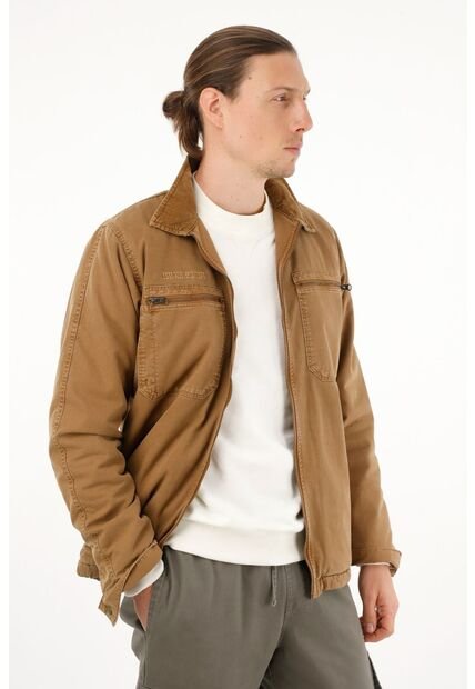 Chaqueta Con Bolsillos En Delantero Para Hombre