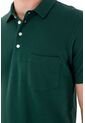 Camiseta Polo Manga Corta Verde Para Hombre de Tennis