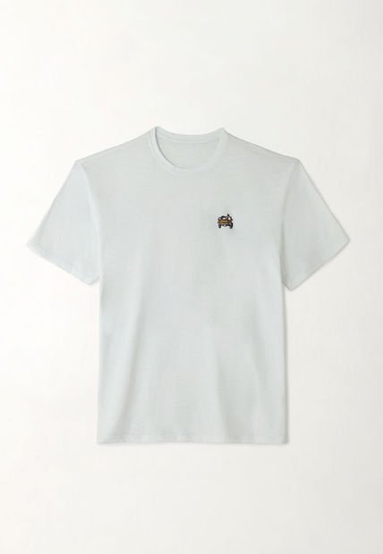 Camiseta En Jersey Flamé Blanca Para Hombre