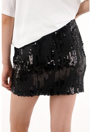 Tennis Falda Semiajustada Con Lentejuelas Para Mujer