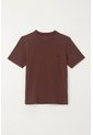 Camiseta Básica Con Raqueta Bordada Café Para Niño de Tennis