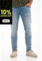 Tennis Jean Skinny Tiro Medio Azul Para Hombre de Tennis