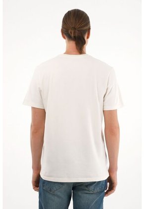 Tennis Camiseta Manga Corta Crudo Para Hombre