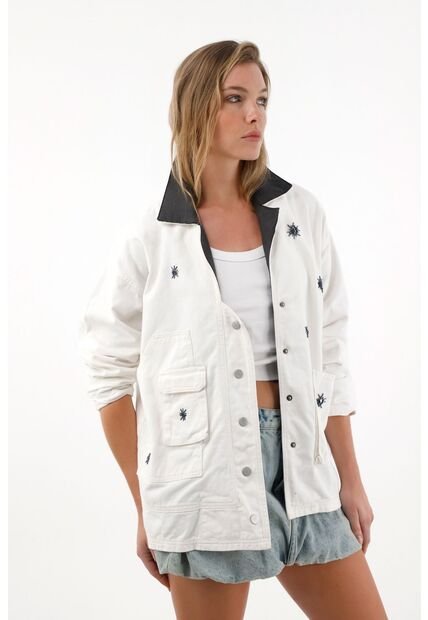 Tennis Abrigo Largo Oversize Crudo Para Mujer