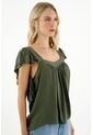 Tennis Camisa Verde De Tiras Con Bolero Para Mujer de Tennis