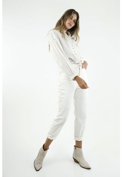 Camisa Blanca Manga Larga Para Mujer