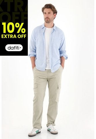Tennis Pantalón En Dril Con Bolsillos Tipo Cargo Verde Para Hombre Tennis