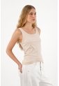 Tennis Camiseta Manga Sisa Ajustada Crudo Para Mujer de Tennis