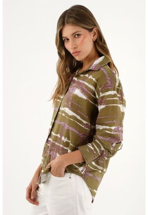 Tennis Camisa Manga Larga Estampada Para Mujer