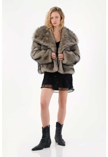 Tennis Abrigo Afelpado Gris Para Mujer