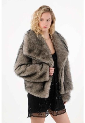 Tennis Abrigo Afelpado Gris Para Mujer