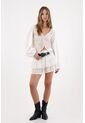 Tennis Camisa Con Transparencia Y Bordado Crudo Para Mujer de Tennis